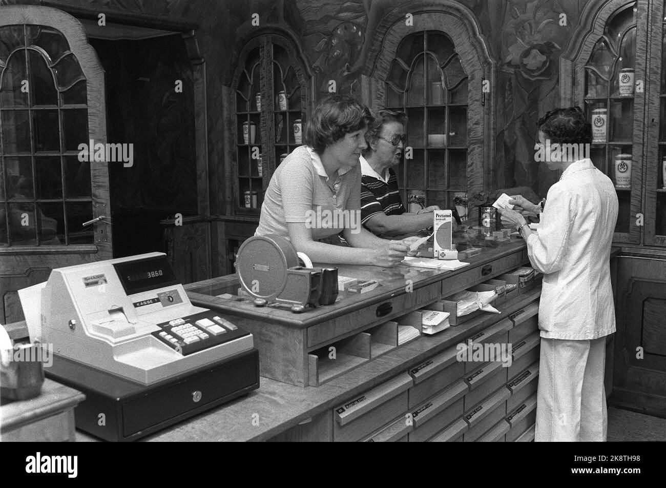 1981 the pharmacists behind the counter cash register l 12251 photo hi ...
