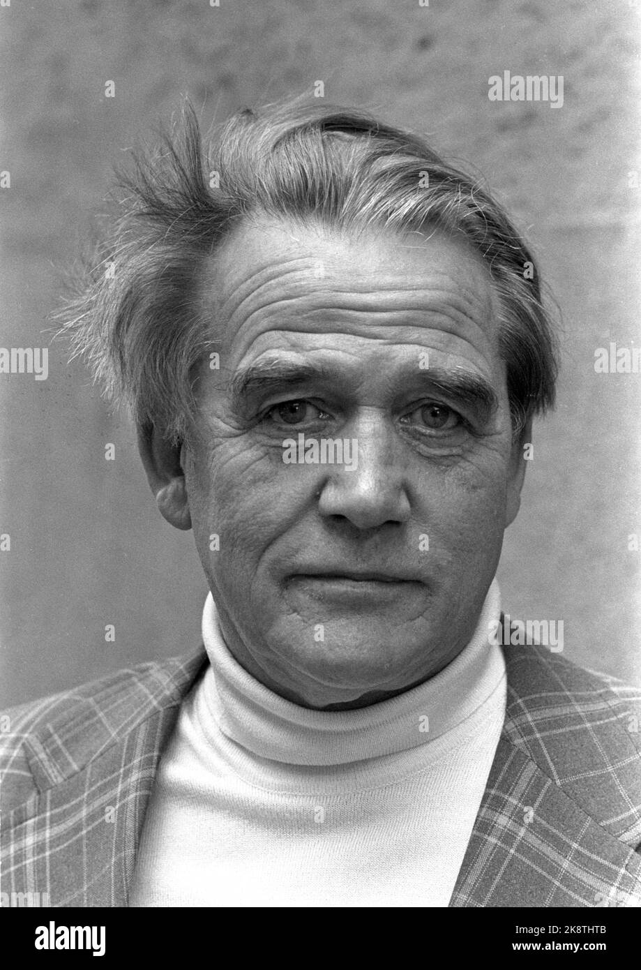 Oslo 19770907 Author and theater critic Odd Eidem. Portrait. Photo: Oddvar Walle Jensen / NTB / NTB Stock Photo