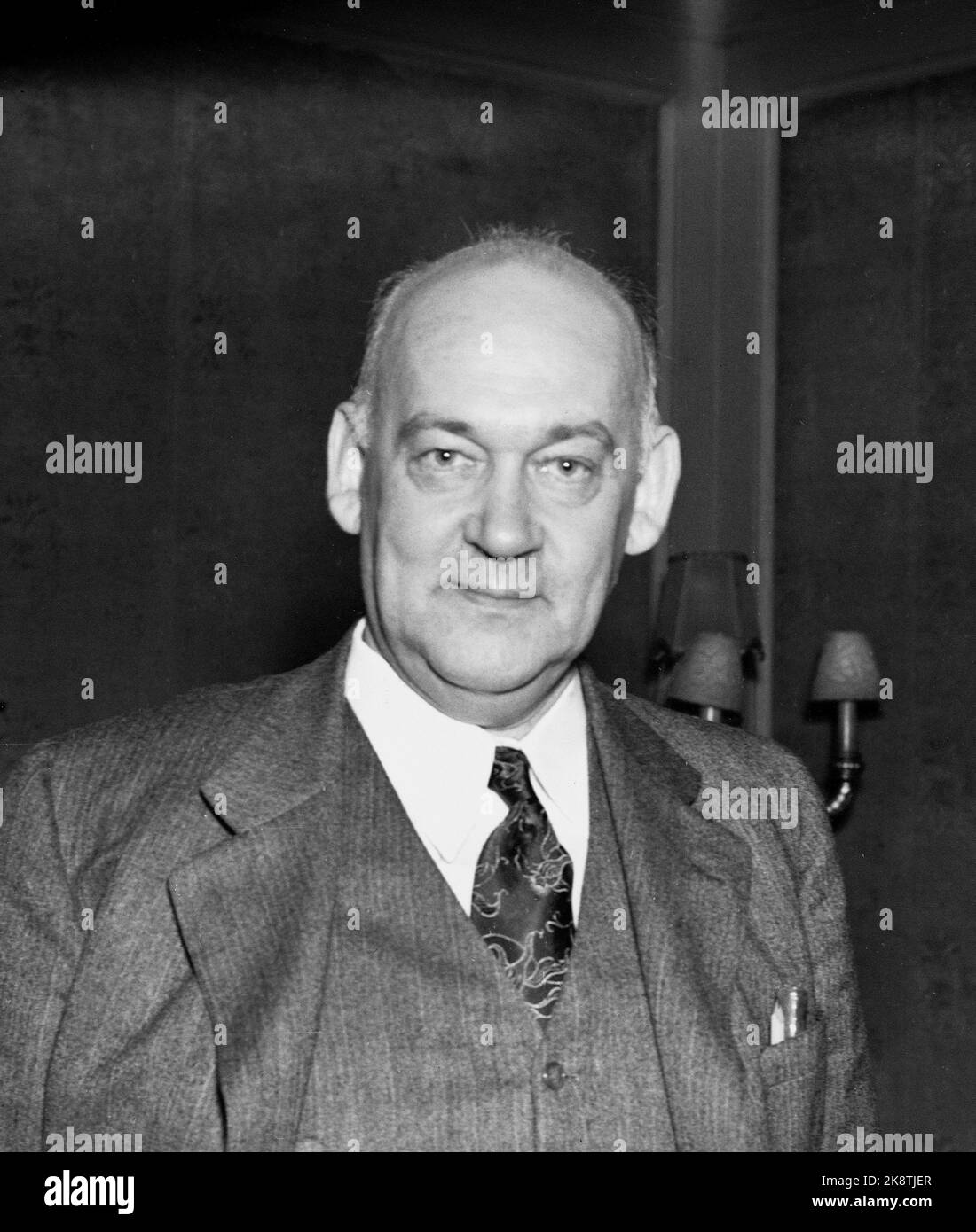 Oslo 19460919. Carl Søyland (1894-1978) Norwegian pressman, emigrated ...