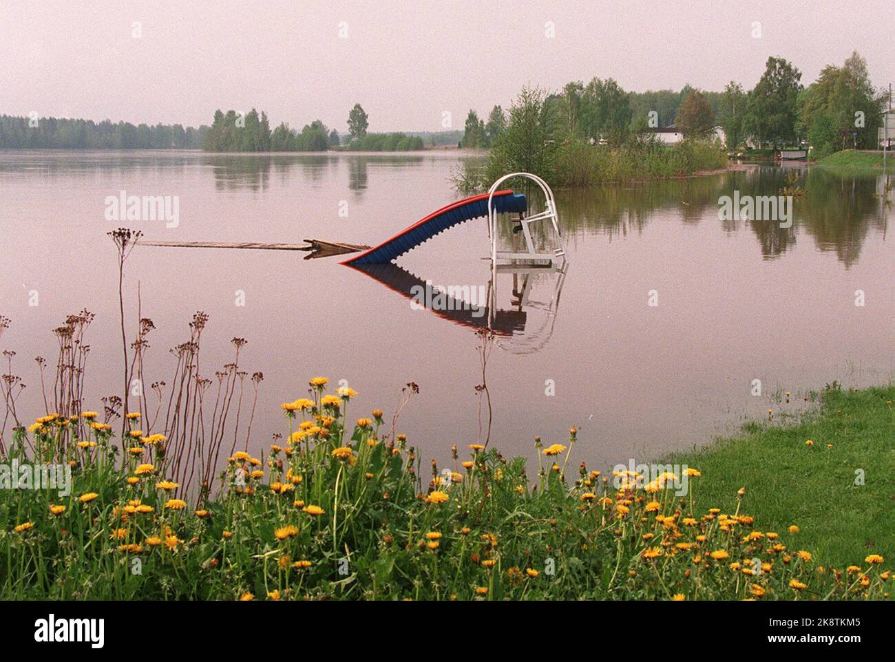 Skarnes flood disaster in eastern norway due to snowmelt rain hires