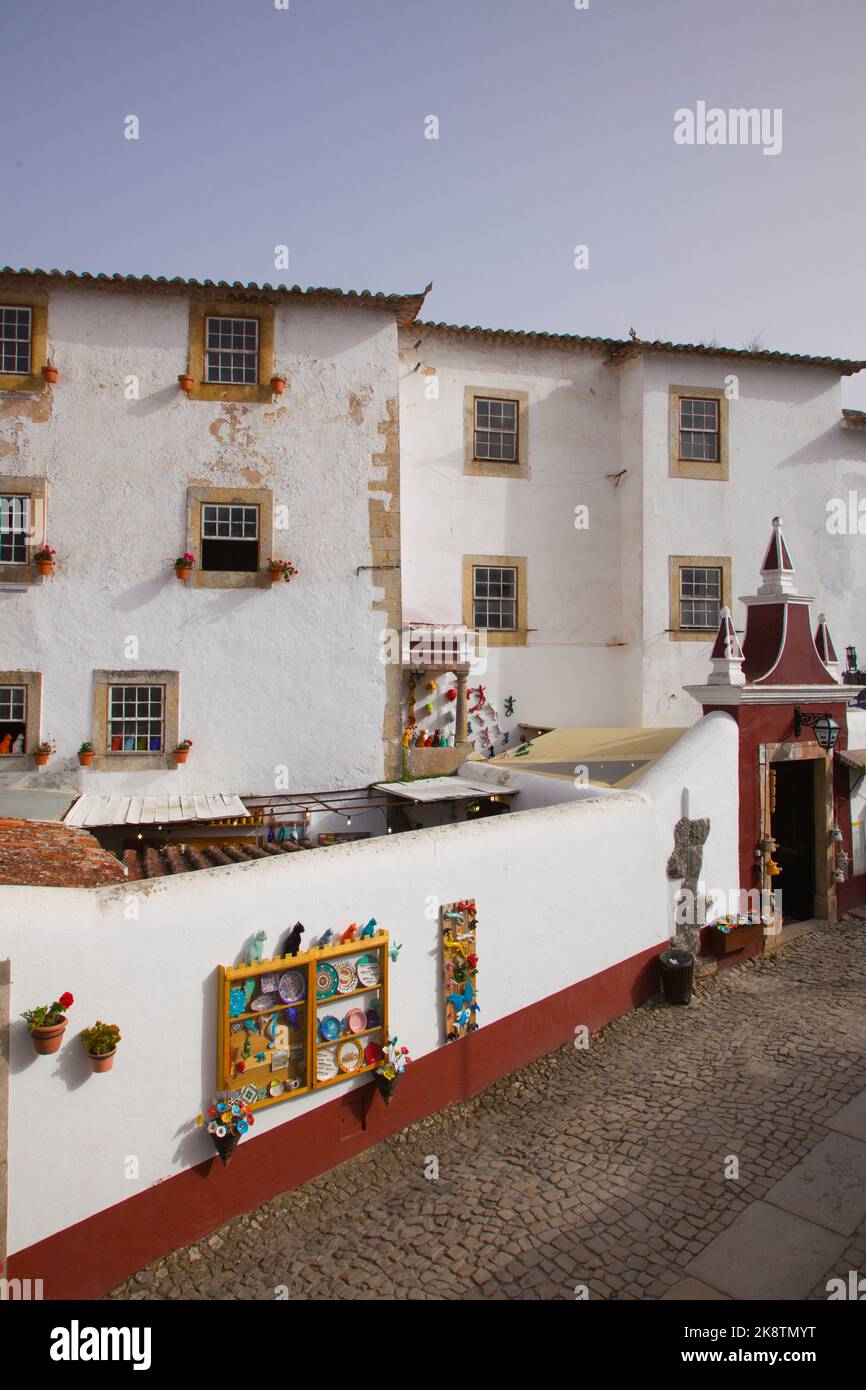 Portugal, Obidos, historic small town, Stock Photo