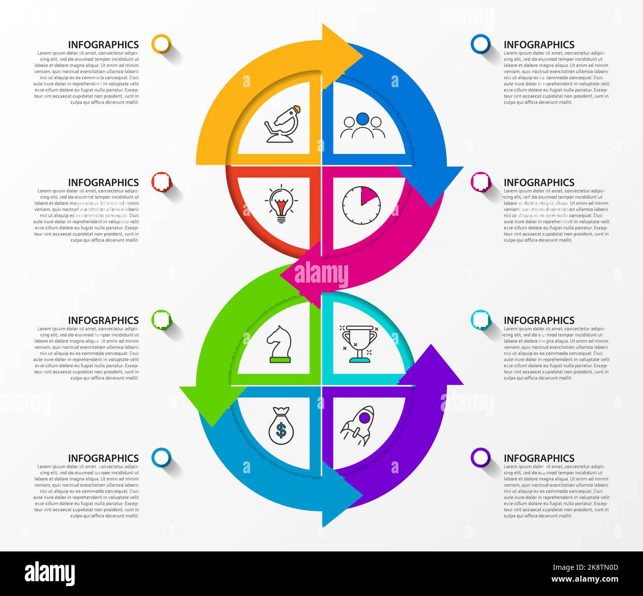 Infographic design template. Creative concept with 8 steps. Can be used ...