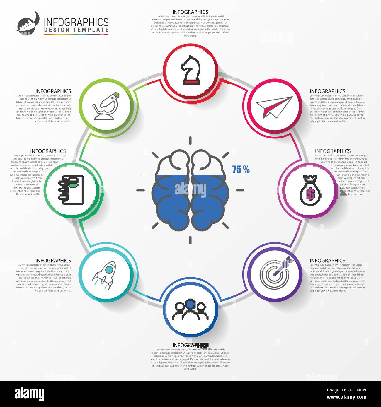 Infographic design template. Creative concept with 8 steps. Can be used ...