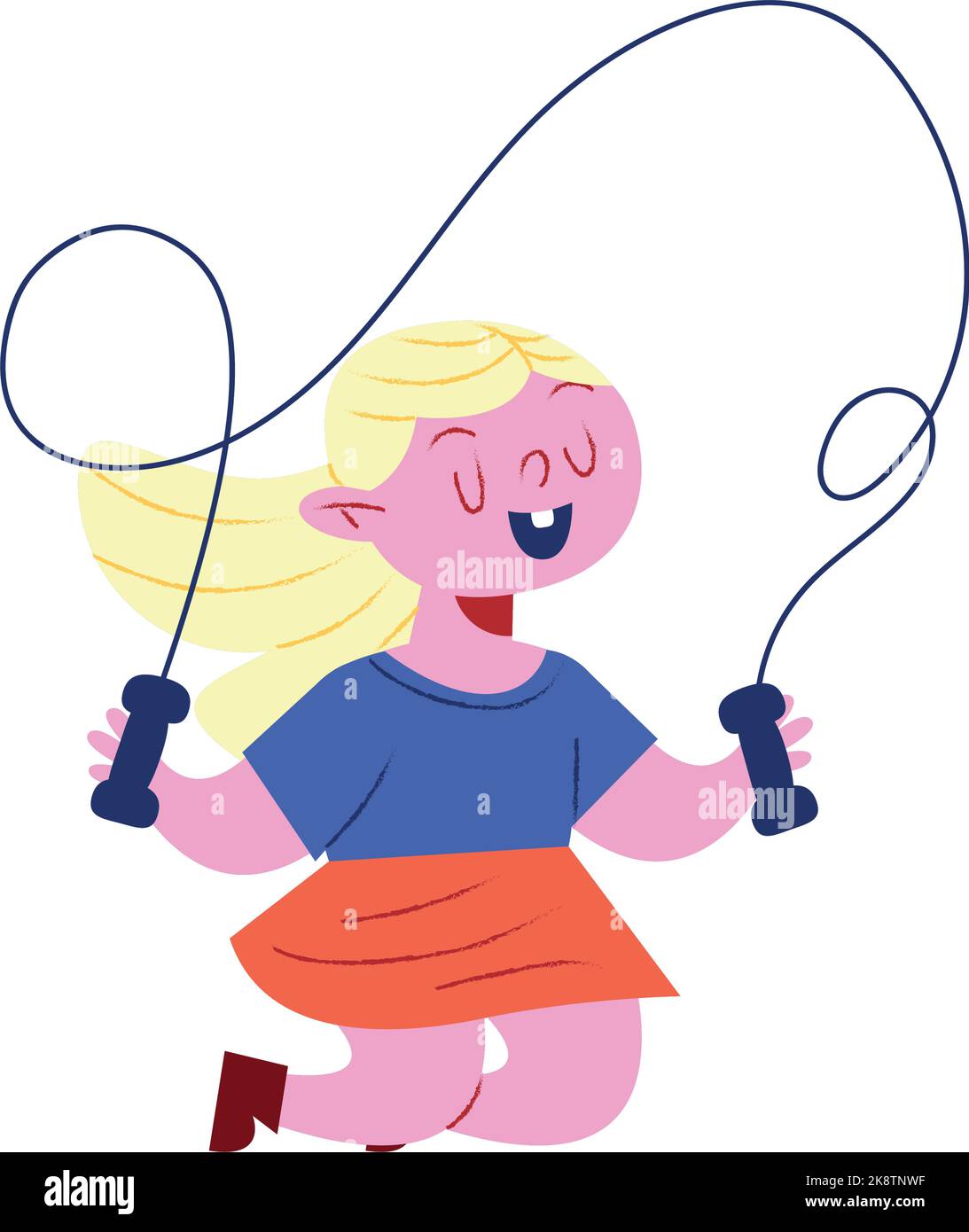 Jump rope girl illustration hi-res stock photography and images - Page 8 -  Alamy