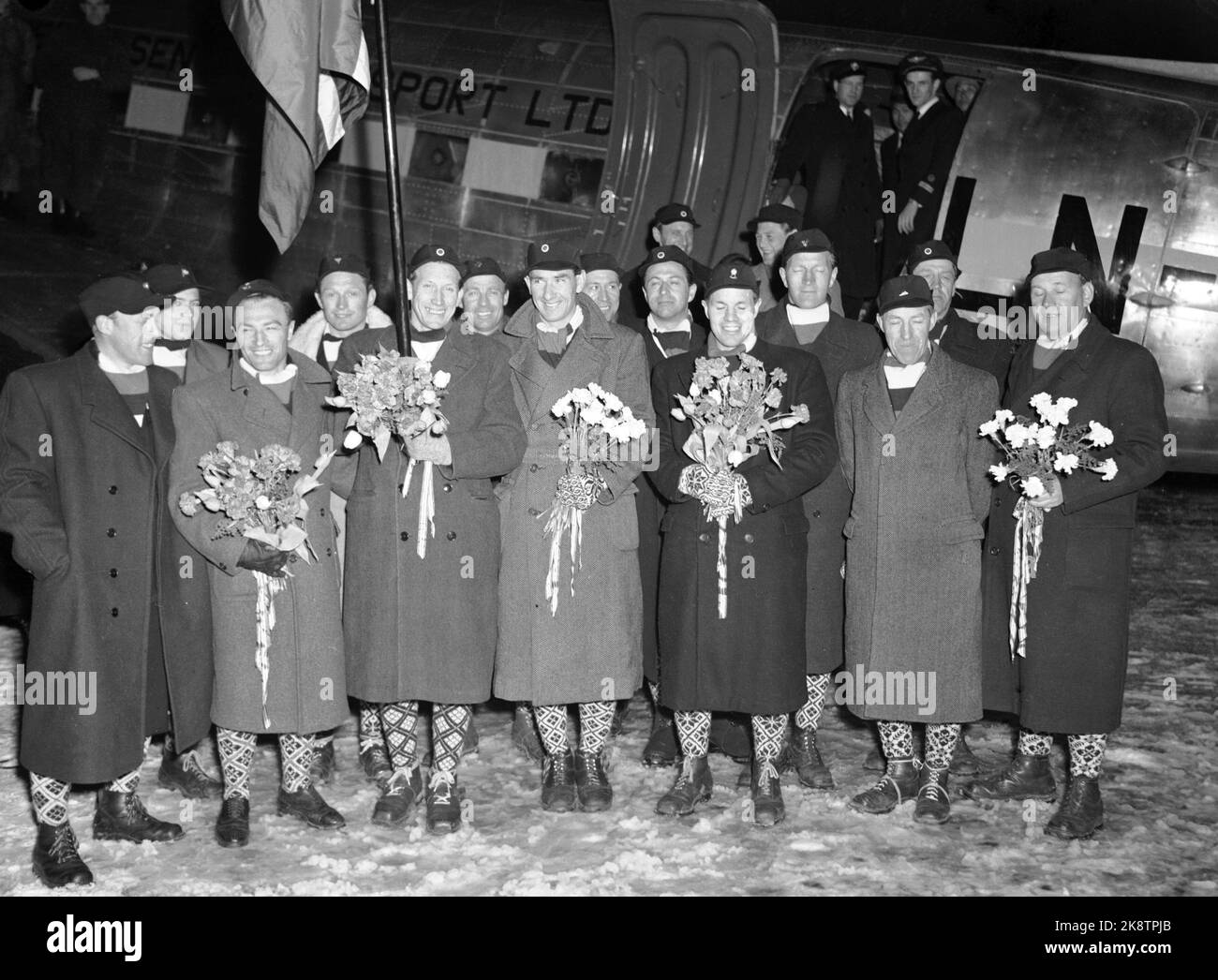 Olympic winter games in st moritz 1948 skating hires stock photography