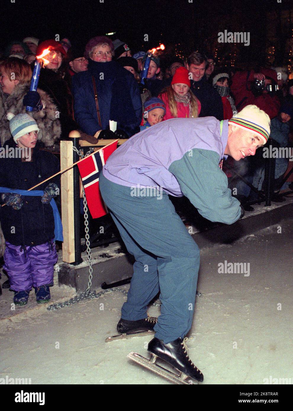 Torching Ice Rink Rune petter ness ntb spectators torch ice skating opening ceremonies hi ...