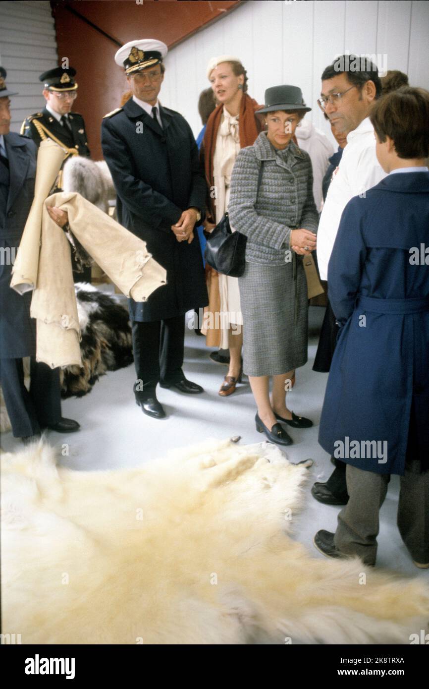 Greenland August 1982. King Olav and Crown Princess Sonja visit