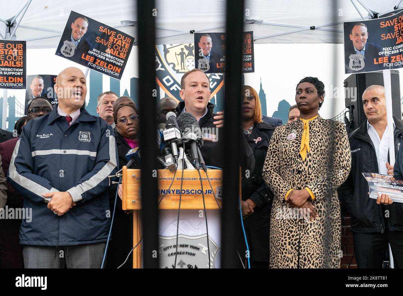 New York, New York, USA. 24th Oct, 2022. Congressman Lee Zeldin thanks