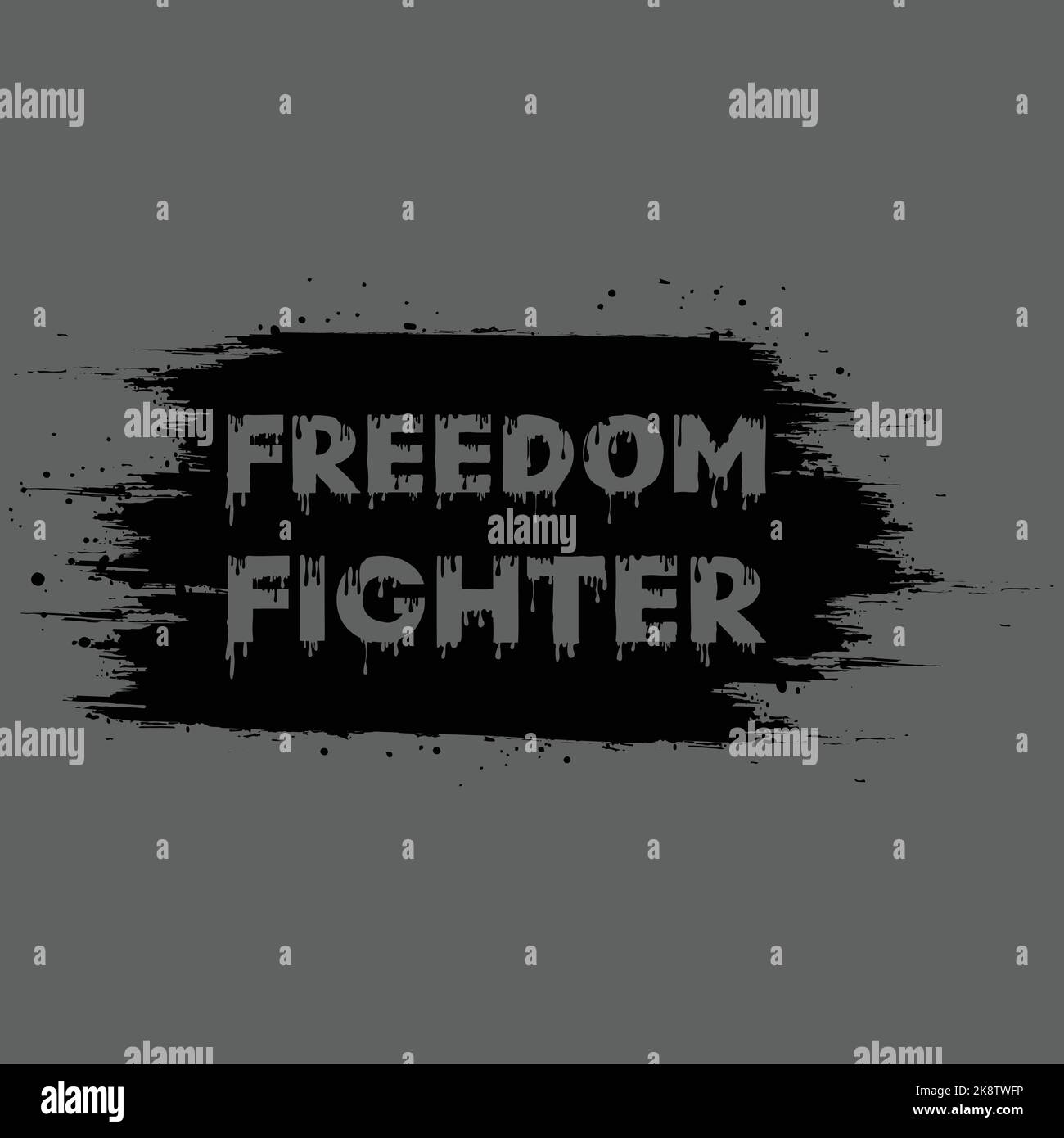 Freedom fighter. Typography text effect with paint texture background ...