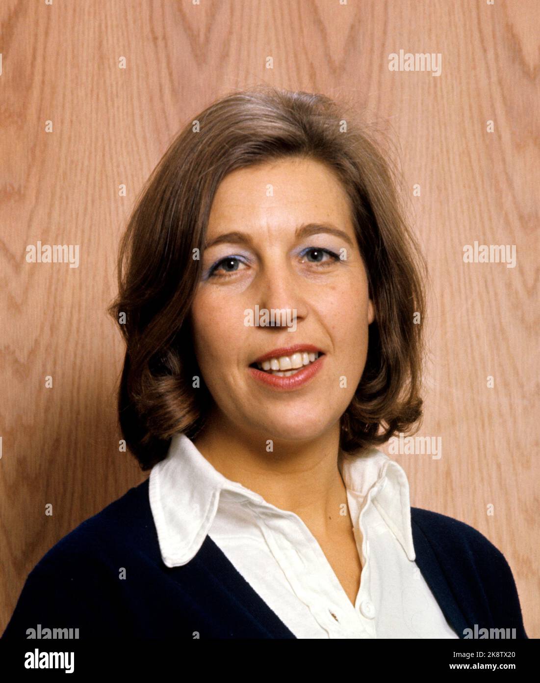 Oslo 197512 nrk employee ingrid sahlin sveberg photo hi-res stock ...