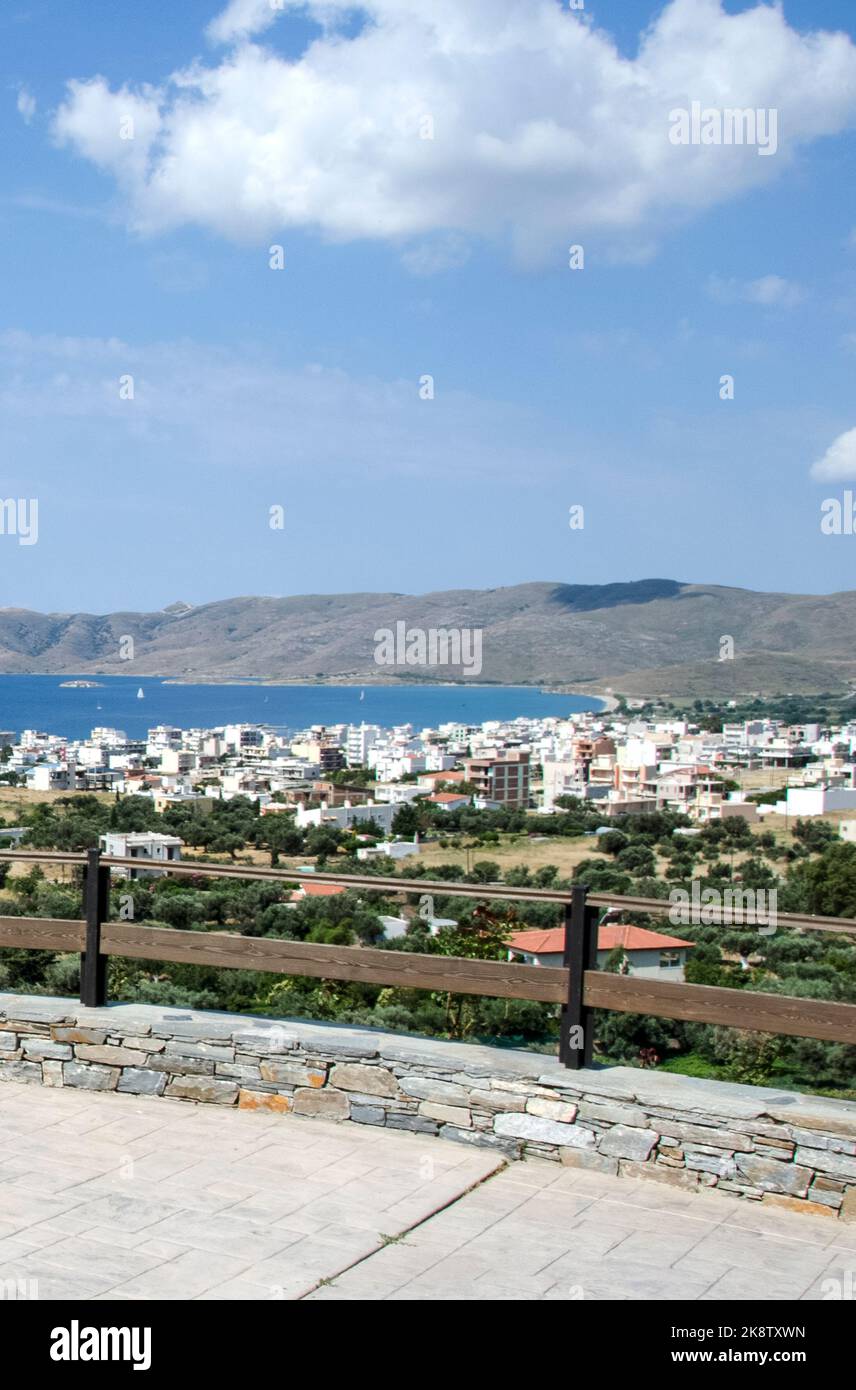 The town of Karystos. A touristic place for Summer vacation in  Evia island.Greece Stock Photo