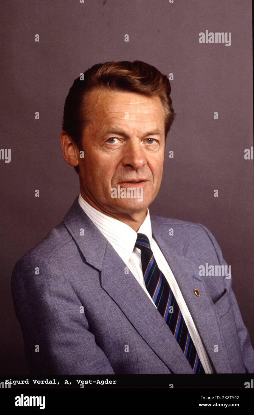 Sigurd Verdal, VestAgder, the Labor Party. The period 1989/1993 Photo