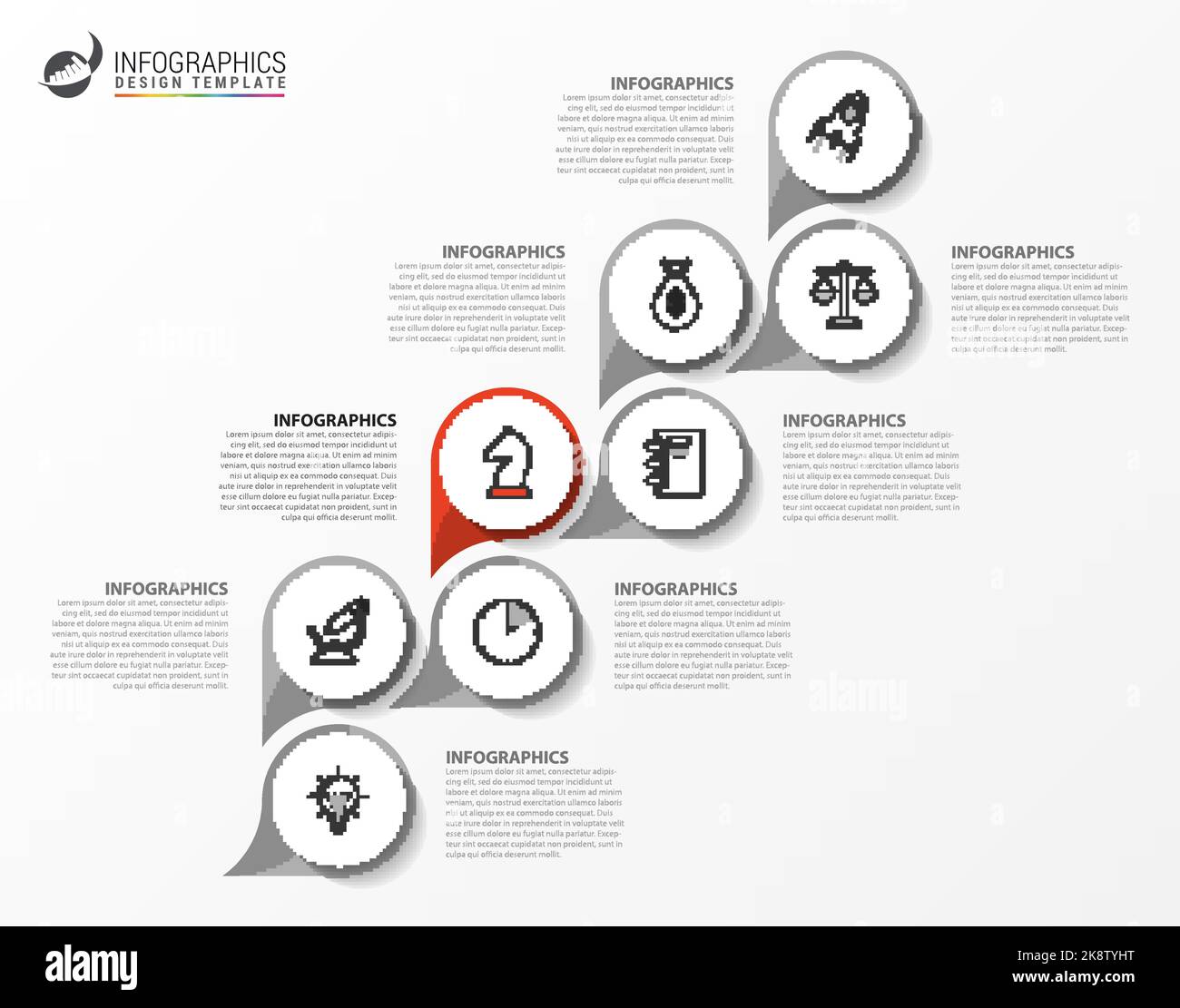 Infographic design template. Creative concept with 8 steps. Can be used ...