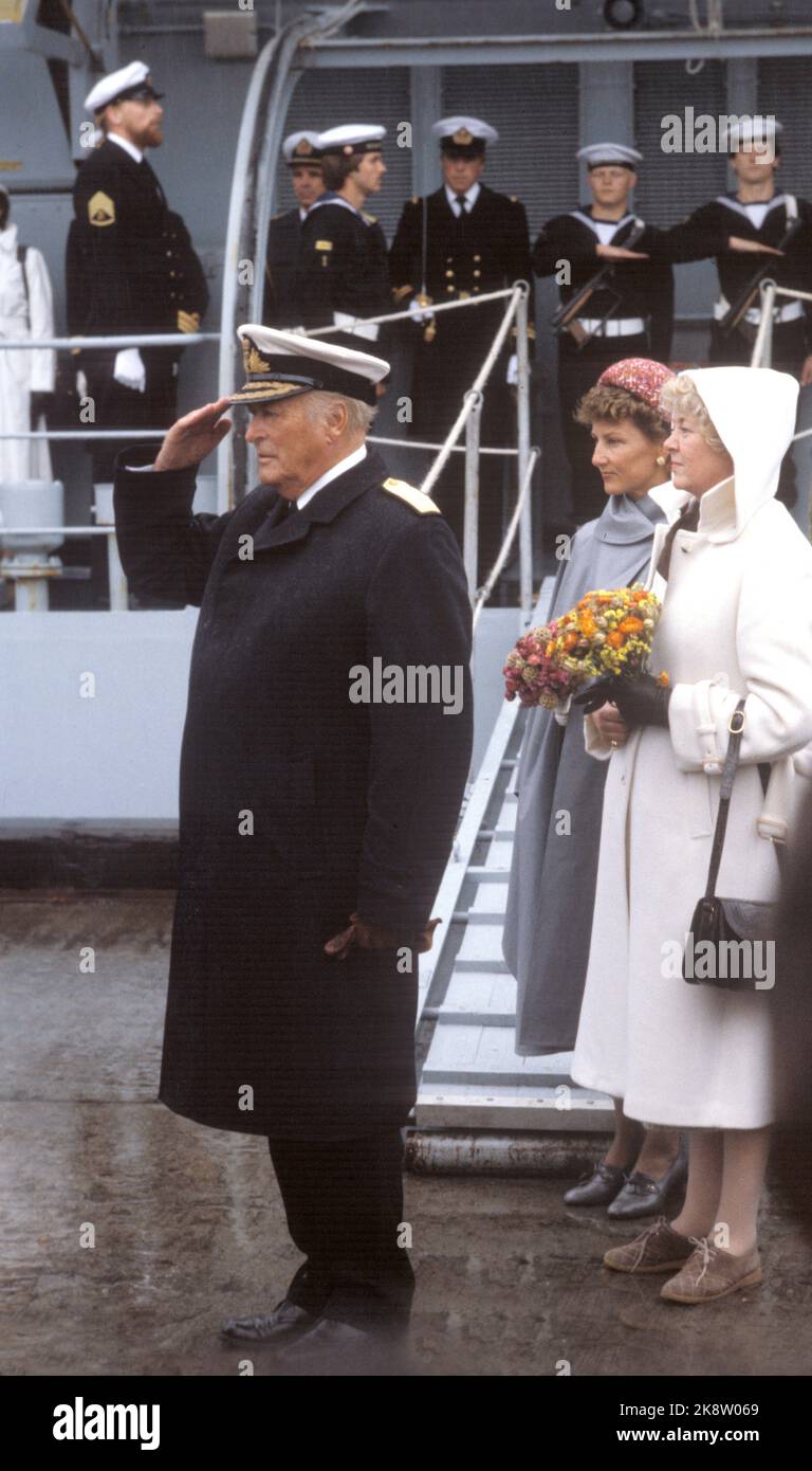 Greenland, Narsassuag August 1982. King Olav and Crown Princess Sonja