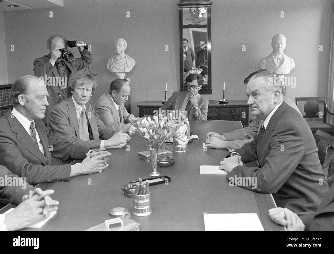 Oslo 19770524 Poland Prime Minister Piotr Jaroszewicz is on an official visit to Norway, and will have political talks with Prime Minister Odvar Nordli. Photo; Ntb Stock Photo