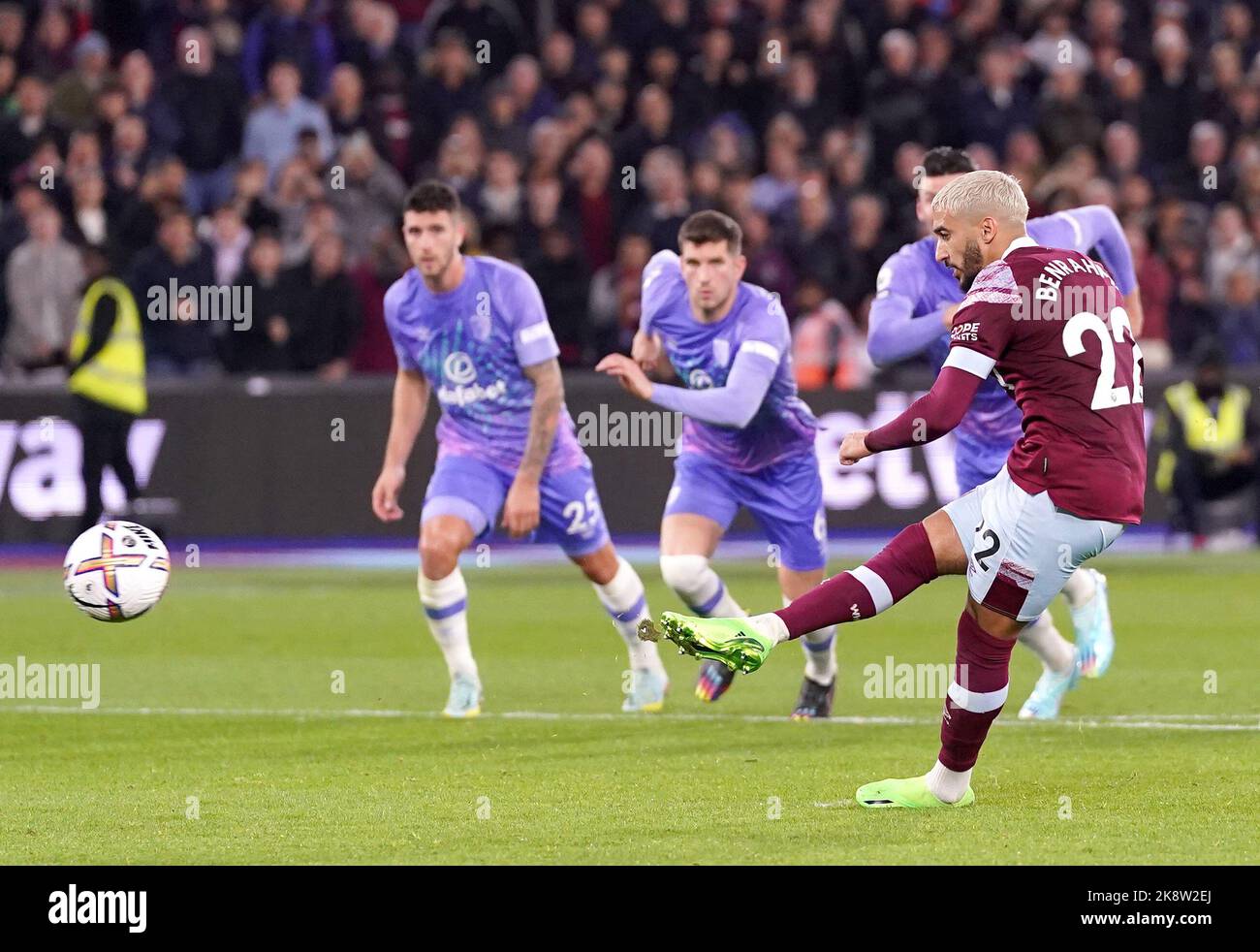 West Ham United's Said Benrahma scores their side's second goal of the