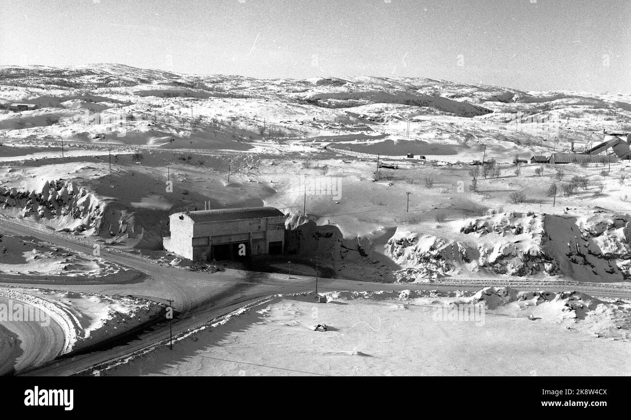 Sør-Varanger 19620218 Sør-Varanger Gruber. Overview picture in winter. Photo: NTB / NTB Stock Photo