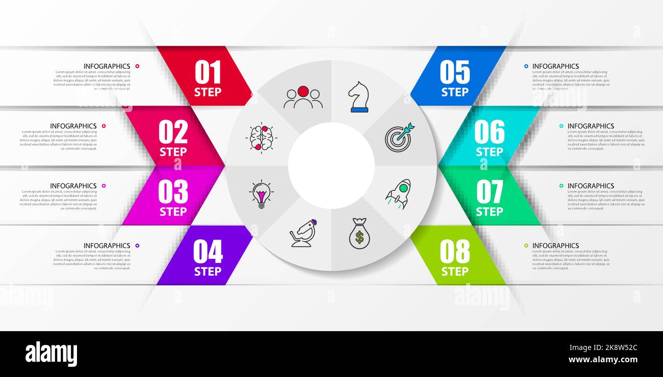 Infographic design template. Creative concept with 8 steps. Can be used ...