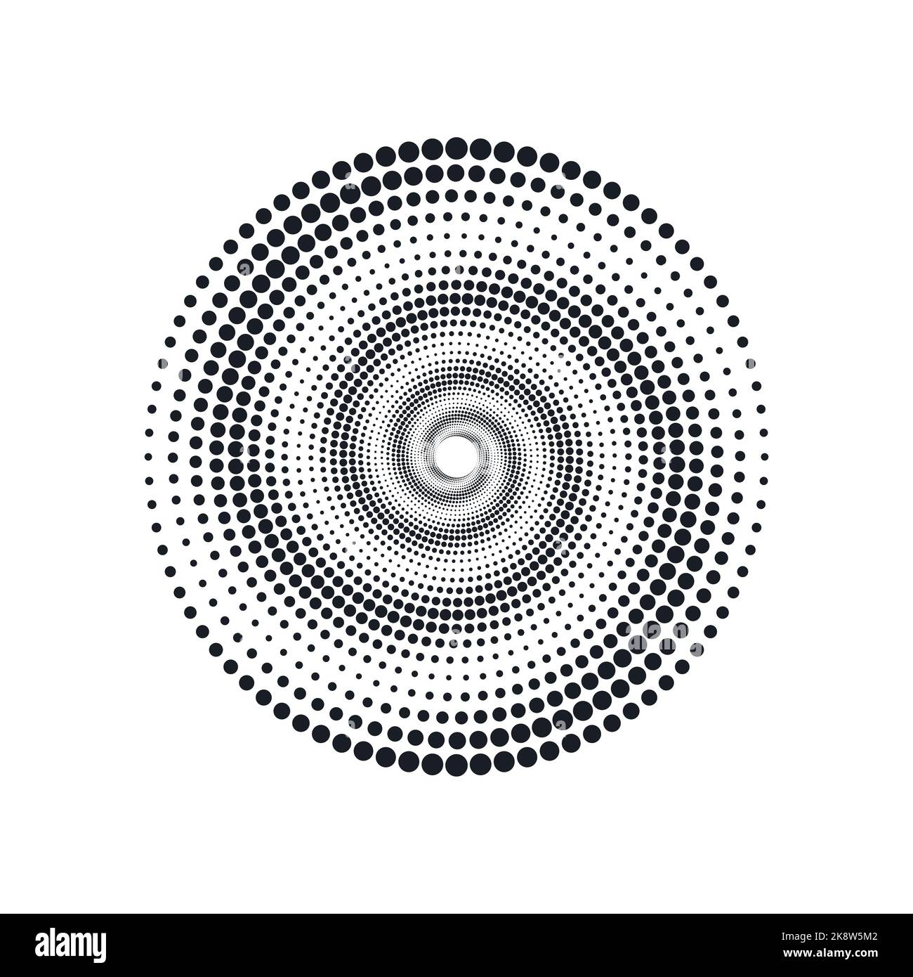 Massive dotted spiral vortex design artwork. Editable, resizable, EPS ...