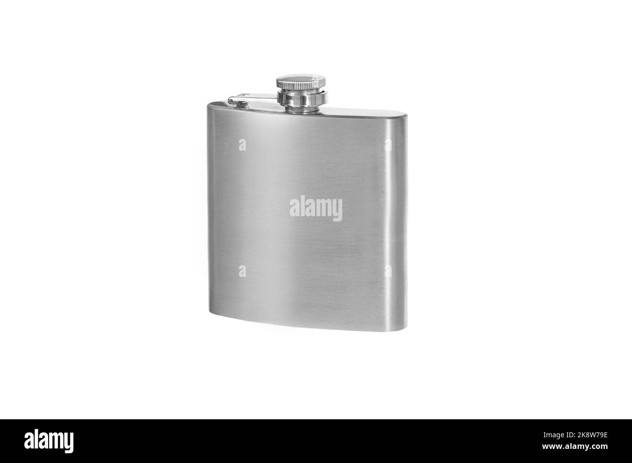 Hip flask for alcohol isolated on white background Stock Photo Alamy