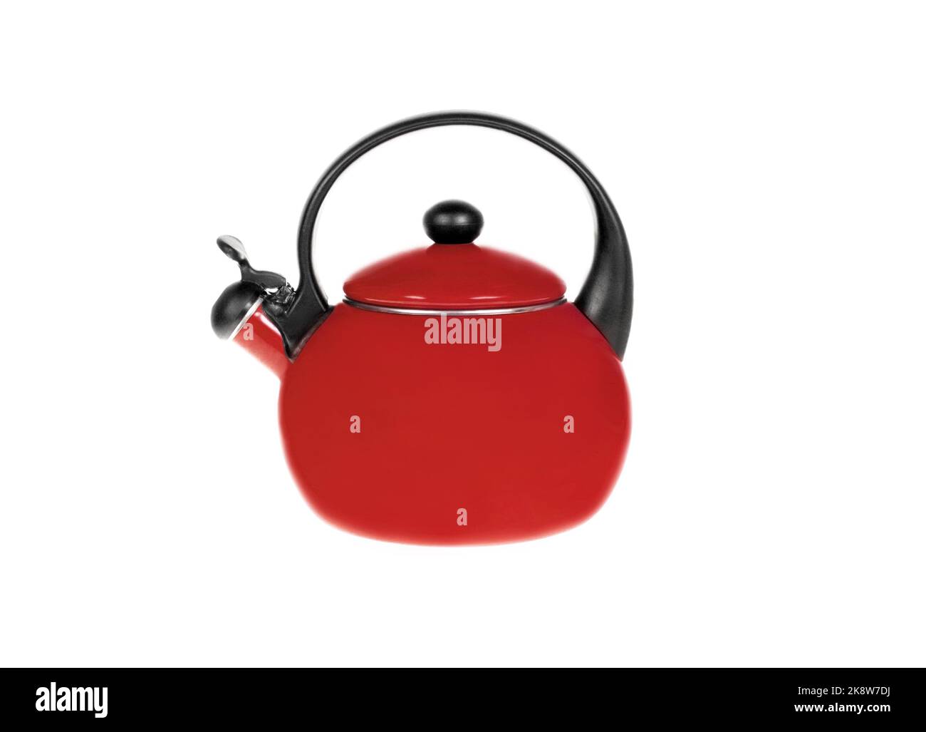 red tea kettles isolated on white background Stock Photo Alamy