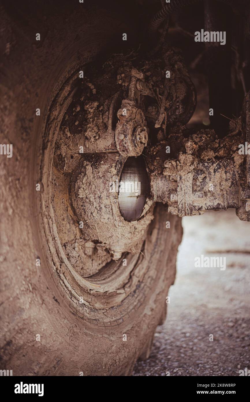 Offroad truck front suspension elements, winch, front axle, steering