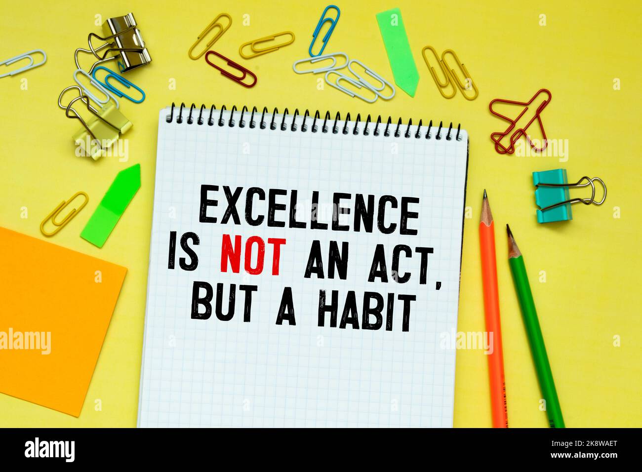 Text excellence is not a act but a habit on the short note texture ...