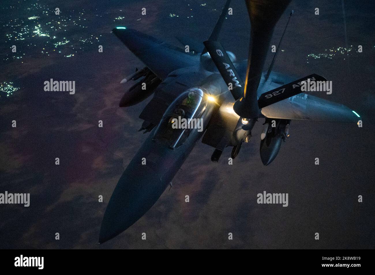 A U.S. Air Force F-15 Eagle aircraft assigned to the 335th ...