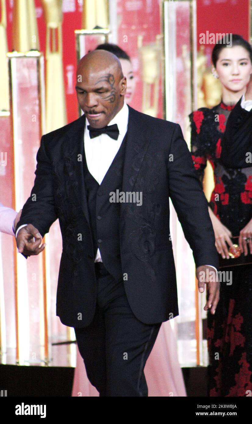SHANGHAI, CHINA JUNE 13, 2015 Former US boxing champion Mike Tyson