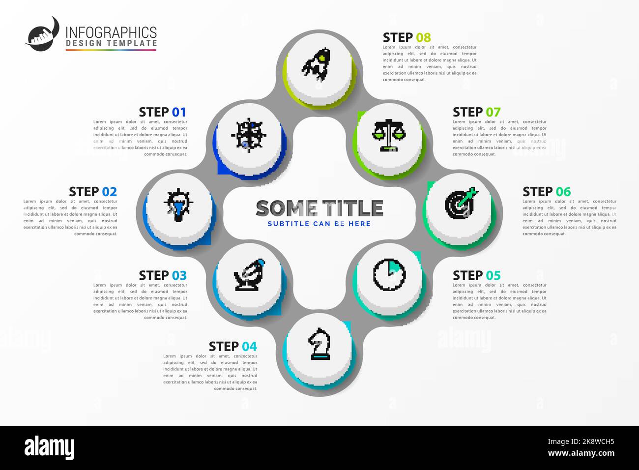 Infographic design template. Creative concept with 8 steps. Can be used ...