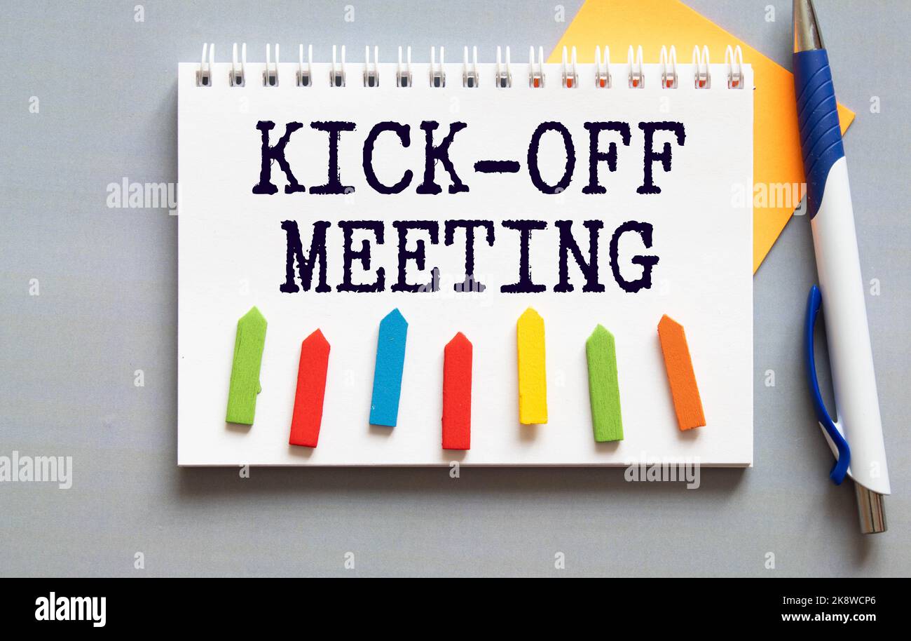 Conceptual hand writing showing Kick Off Meeting. Concept meaning getting  fired from your team private talking about company Stock Photo - Alamy