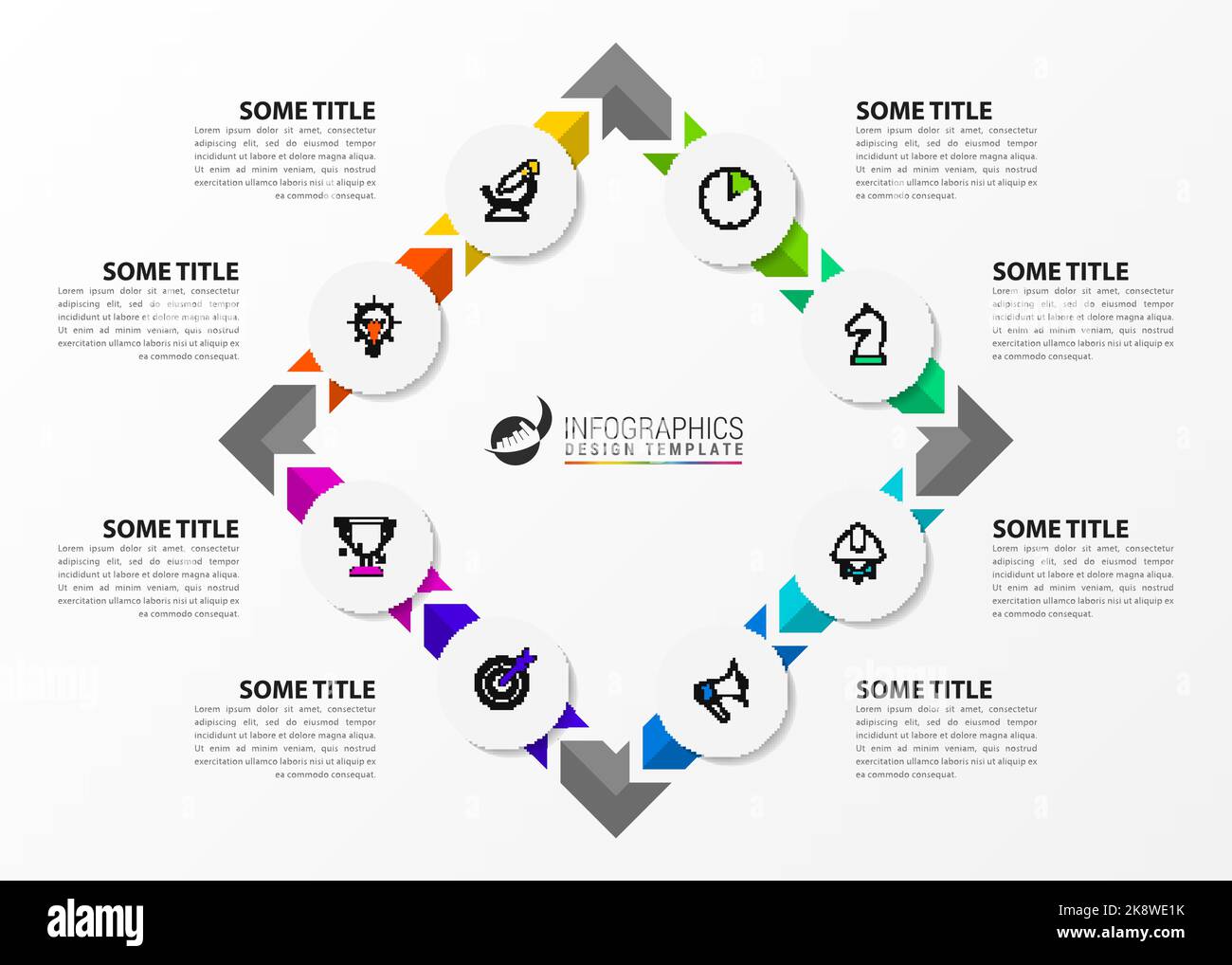 Infographic design template. Creative concept with 8 steps. Can be used ...