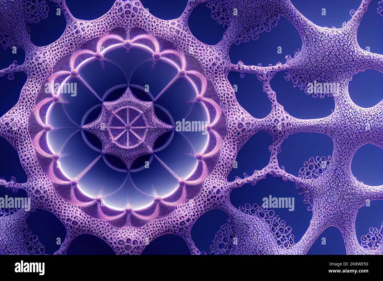 Fractal geometric shape with detailed structure, an illustration of the