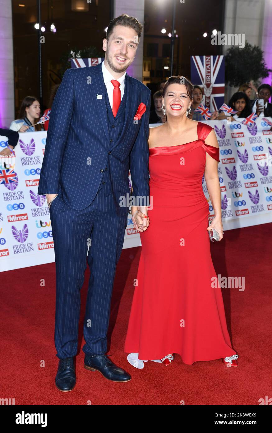 October 24th, 2022, London, UK. Mark Hoyle and Roxanne Hoyle arriving