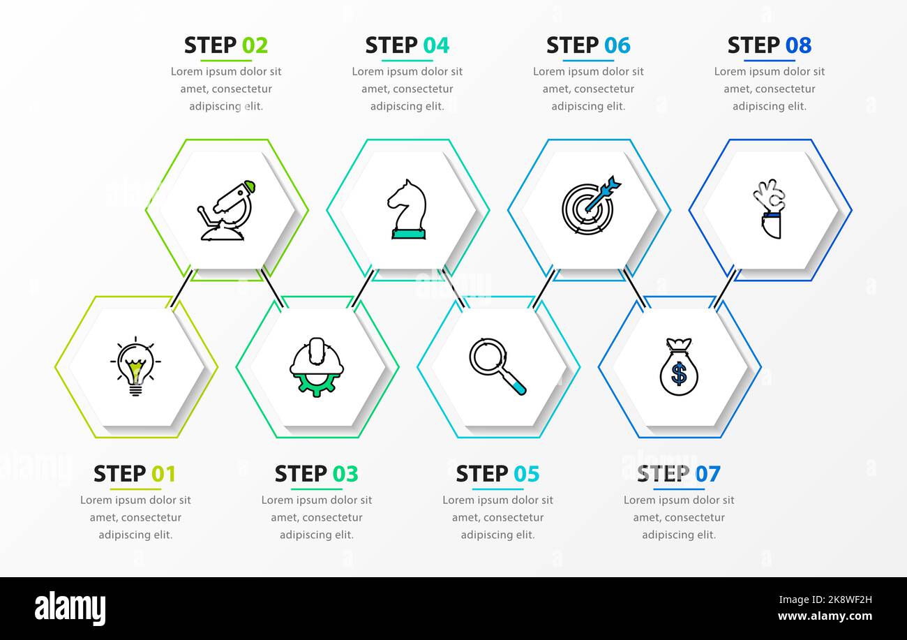 Infographic design template. Creative concept with 8 steps. Can be used ...