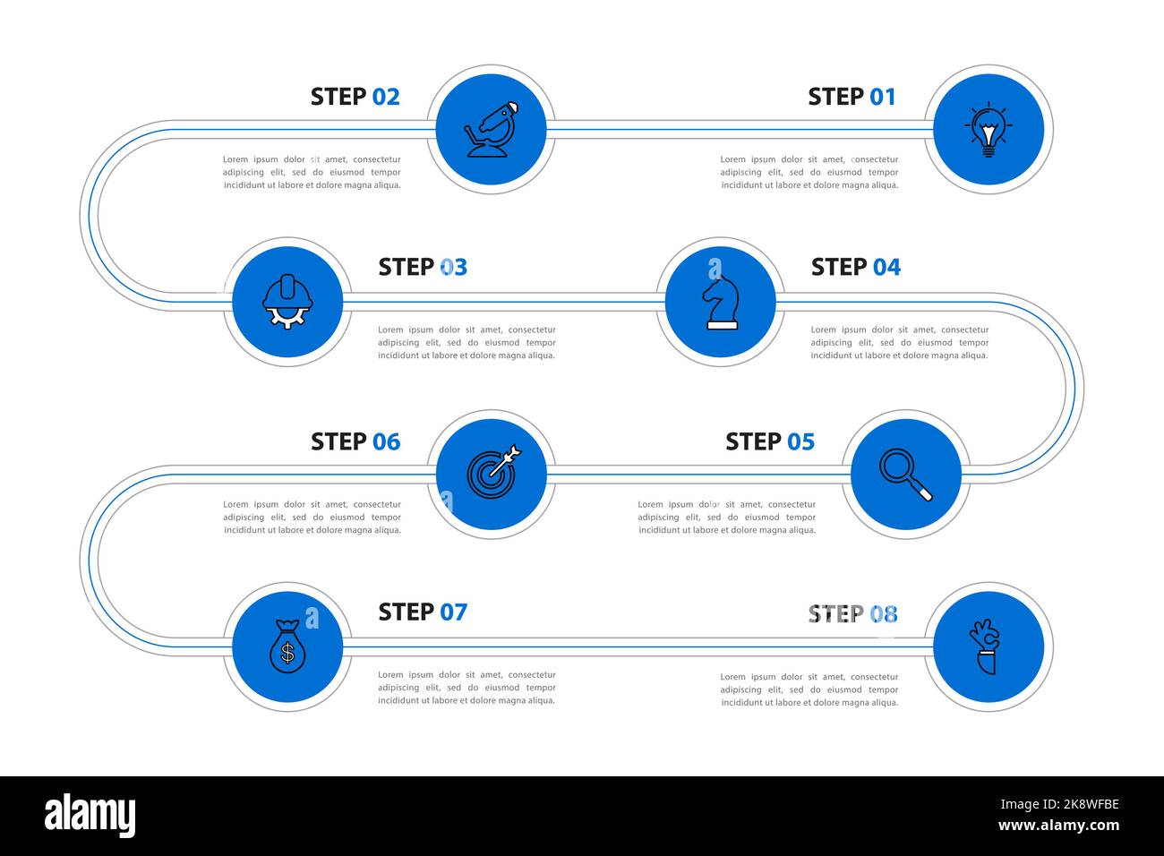 Infographic design template. Creative concept with 8 steps. Can be used ...