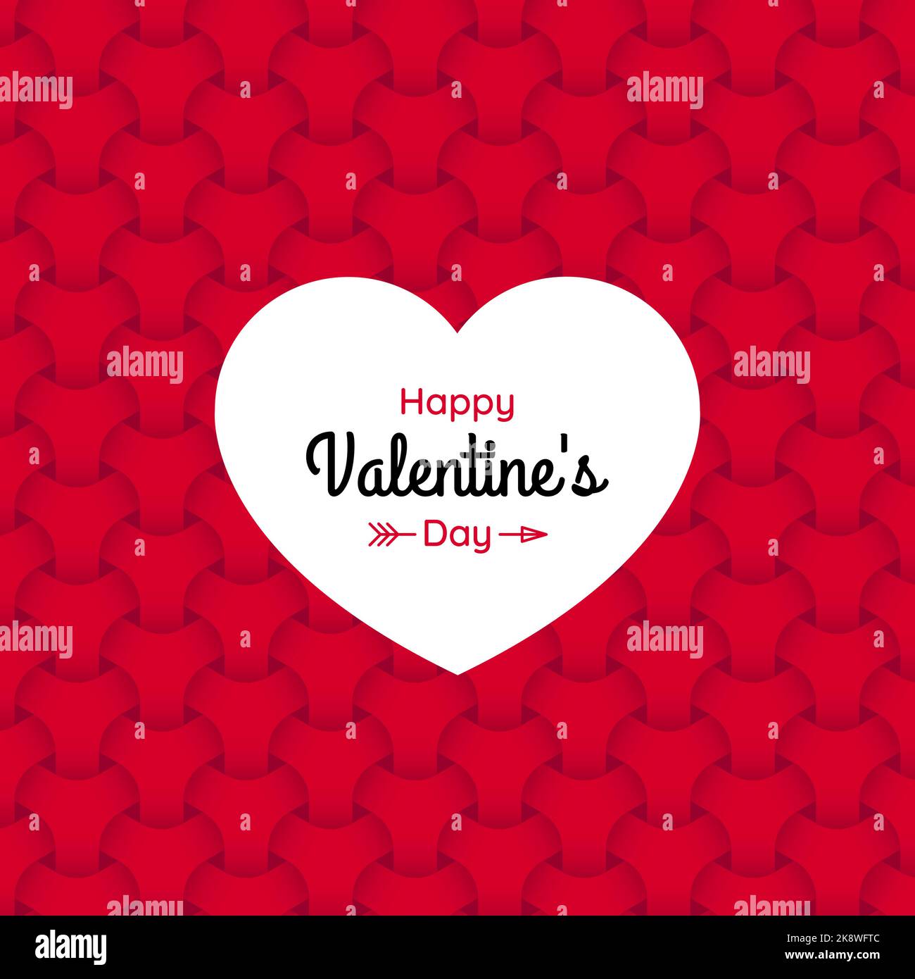 Valentines Day Card With Heart. Vector illustration Stock Vector Image ...