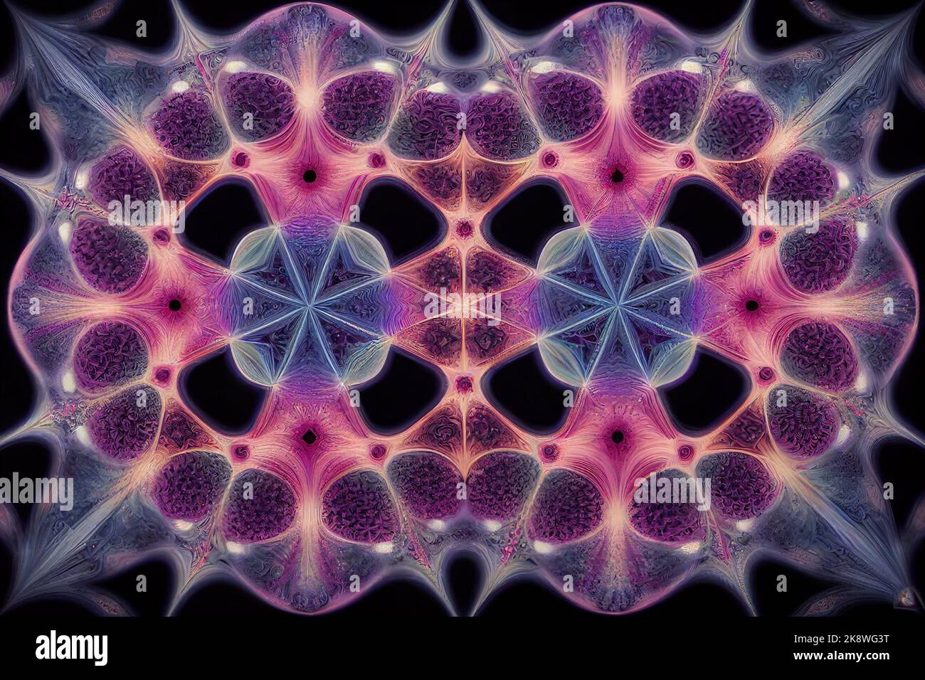 Fractal geometric shape with detailed structure, an illustration of the