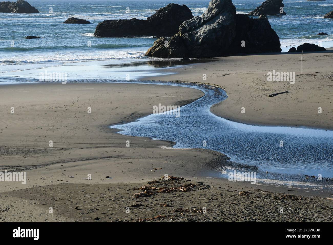 Daytime at Bandon Beach, Oregon Stock Photo Alamy