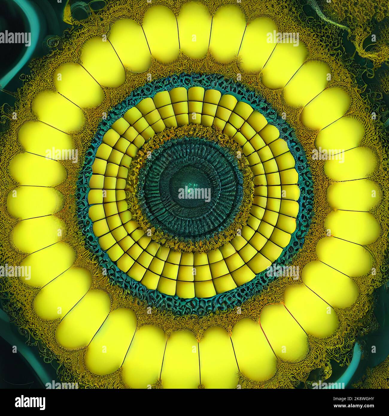 Fractal geometric shape with detailed structure, an illustration of the ...