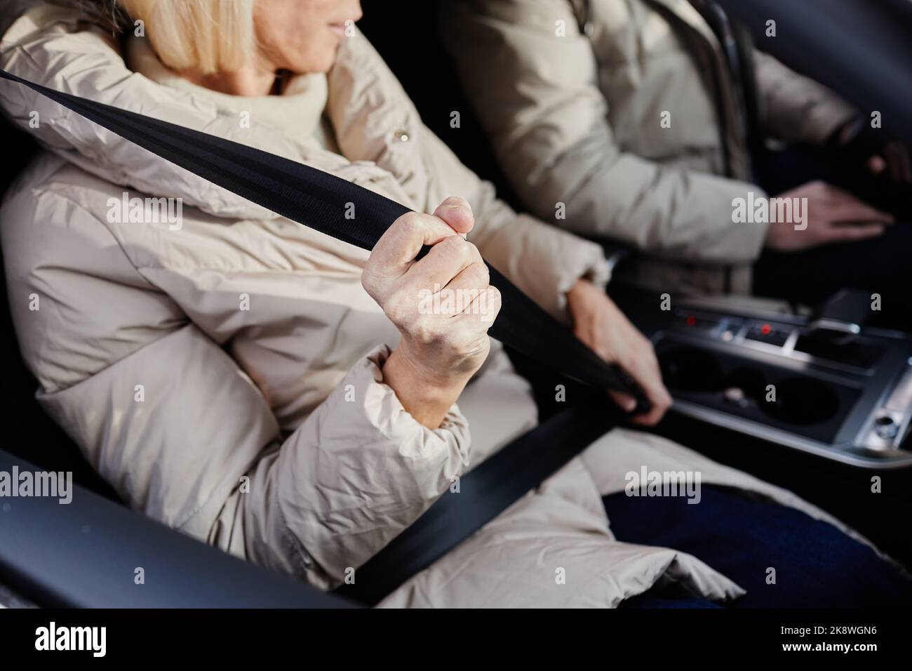 Woman car seatbelt seat belt hi-res stock photography and images - Alamy