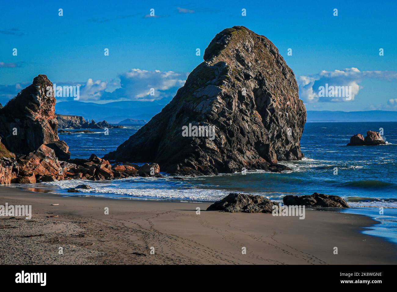 Daytime at Bandon Beach, Oregon Stock Photo Alamy