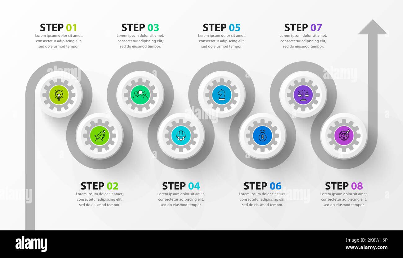 Infographic design template. Creative concept with 8 steps. Can be used ...
