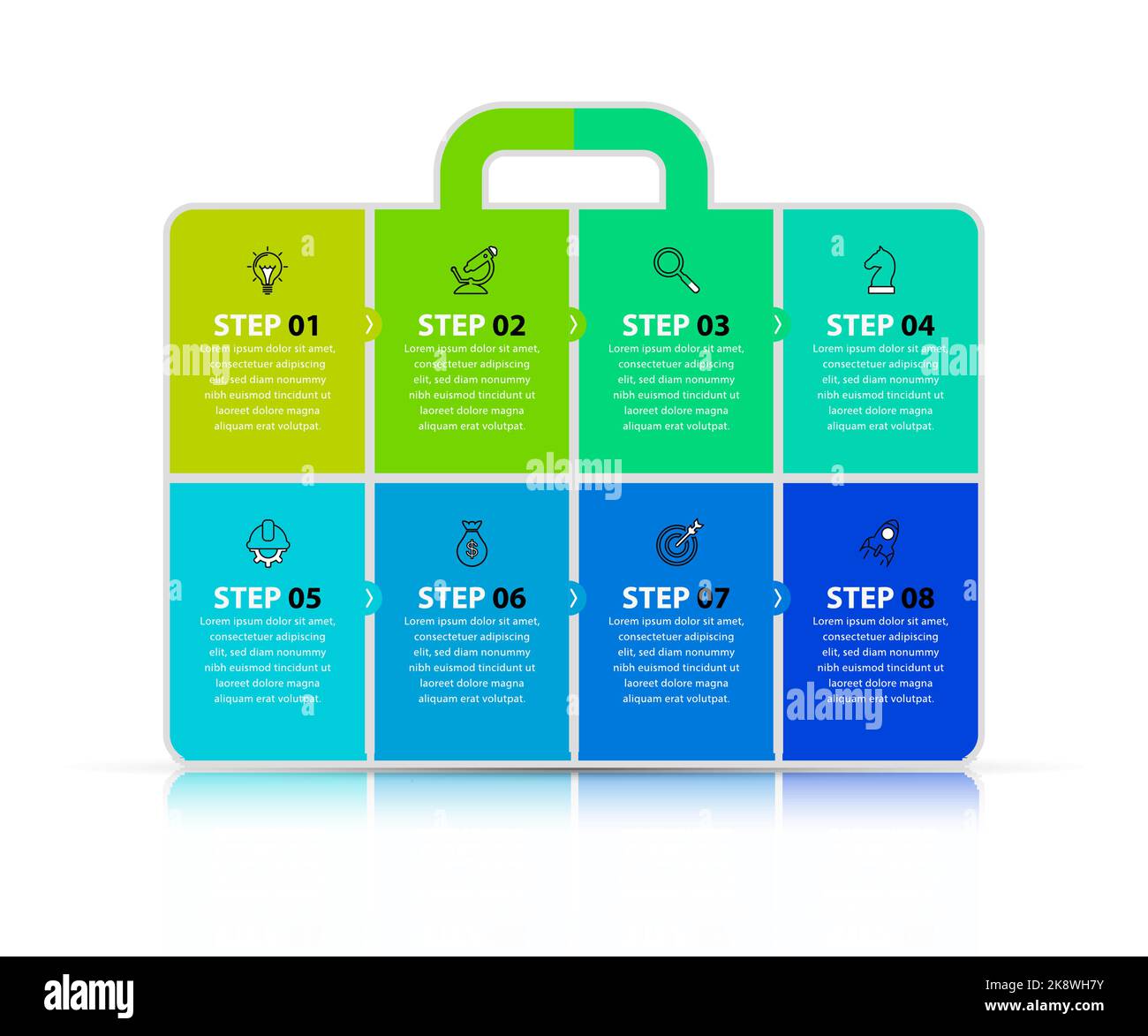 Infographic design template. Creative concept with 8 steps. Can be used ...