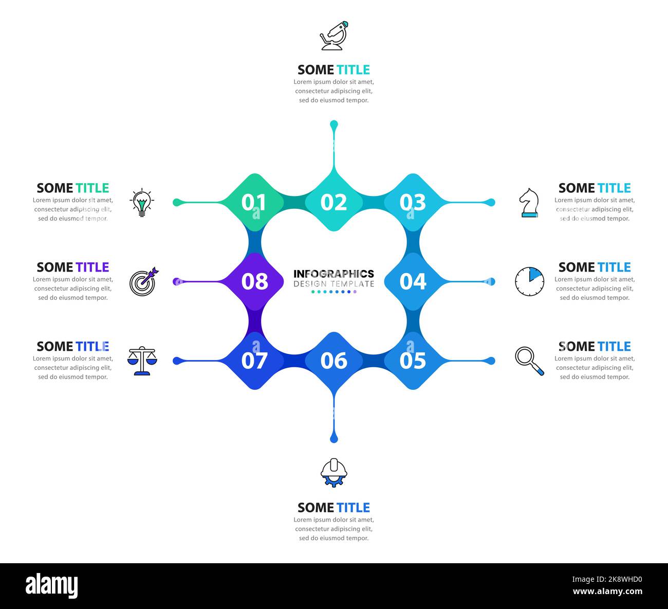 Infographic design template. Business concept with 8 steps. Can be used ...
