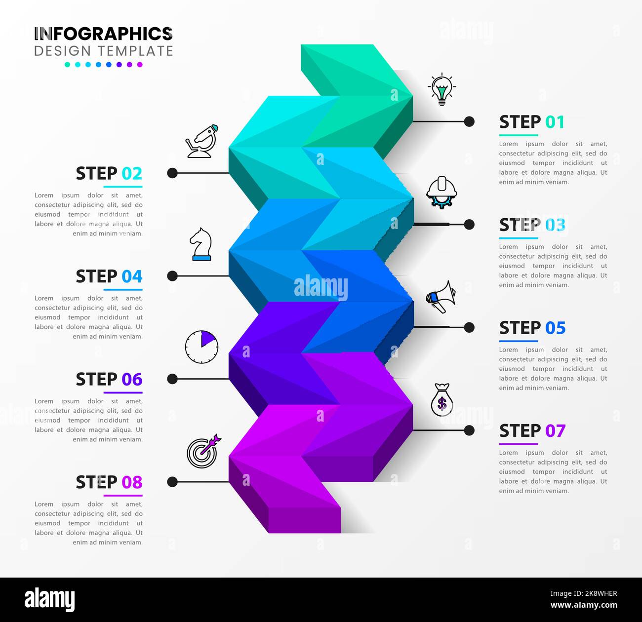 Infographic design template. Creative concept with 8 steps. Can be used ...