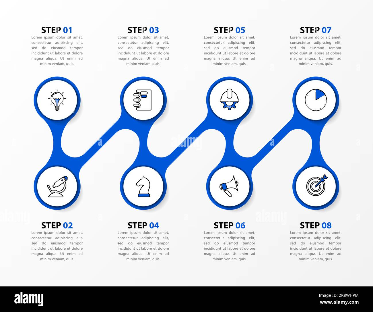 Infographic design template. Creative concept with 8 steps. Can be used ...