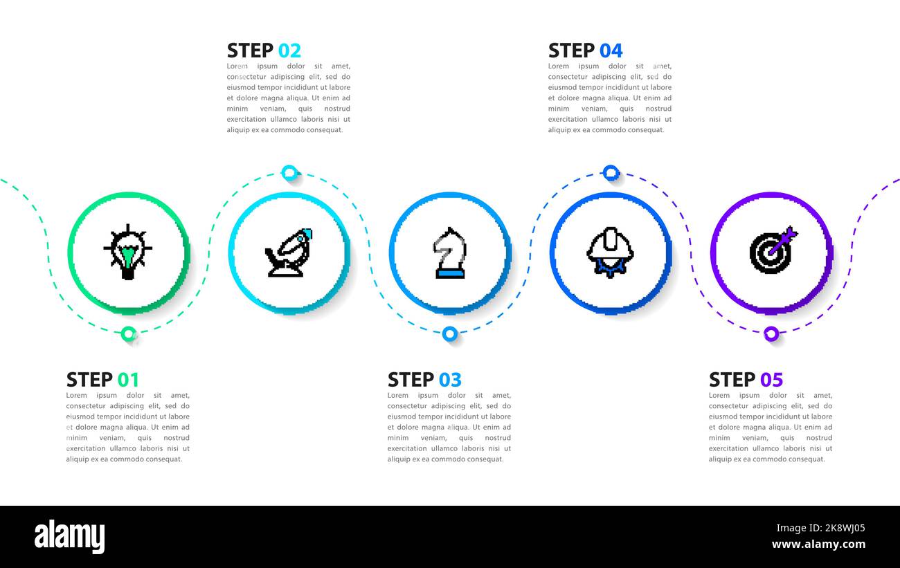 Infographic template with icons and 5 options or steps. Timeline. Can ...