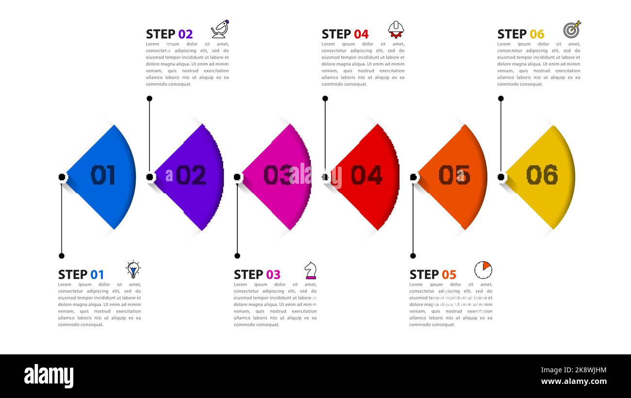 premium vector | infographic design template timeline... Infographic design template. Timeline concept with 6 steps. Can be used ...