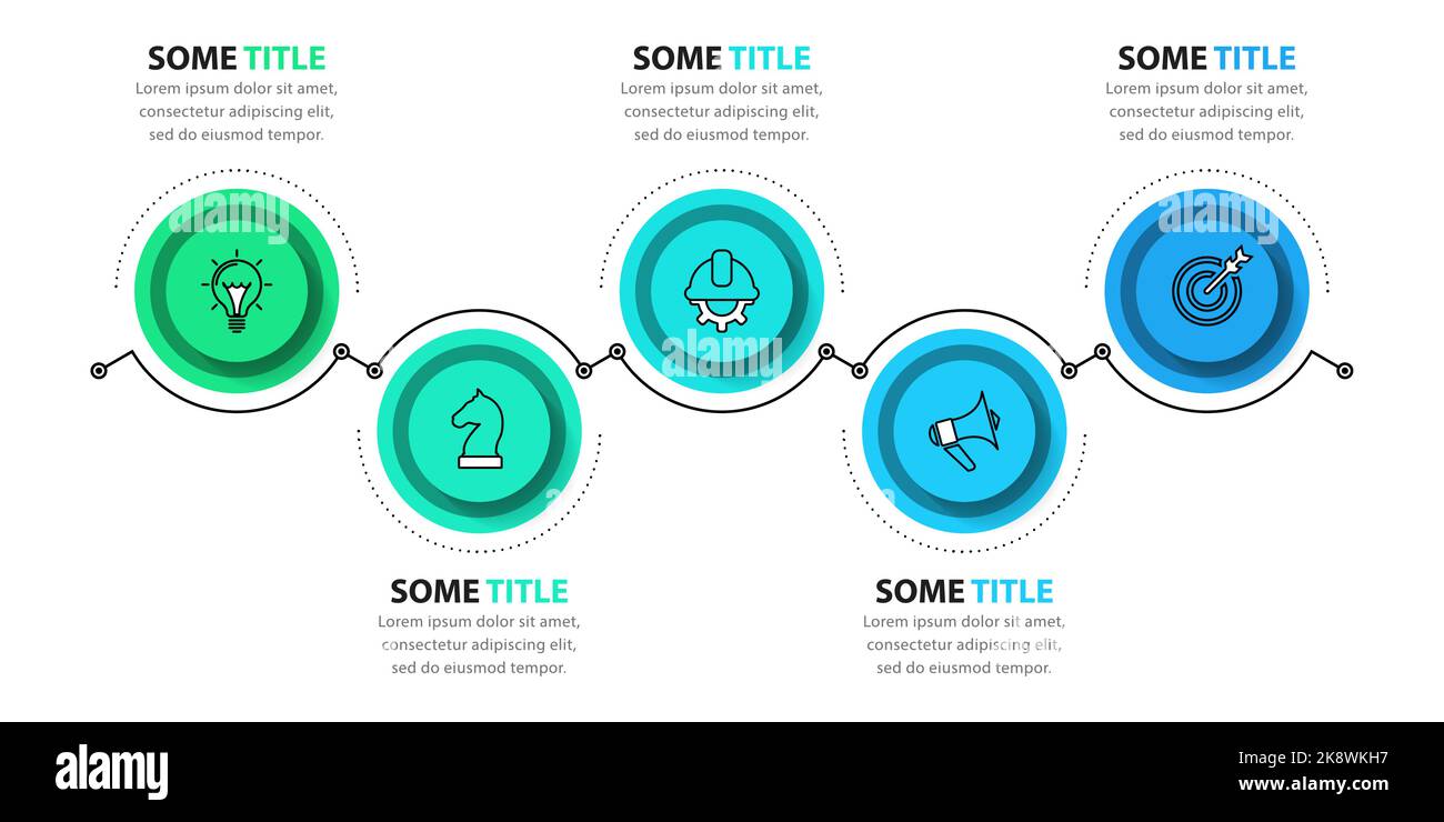 Infographic template with icons and 5 options or steps. Timeline. Can ...